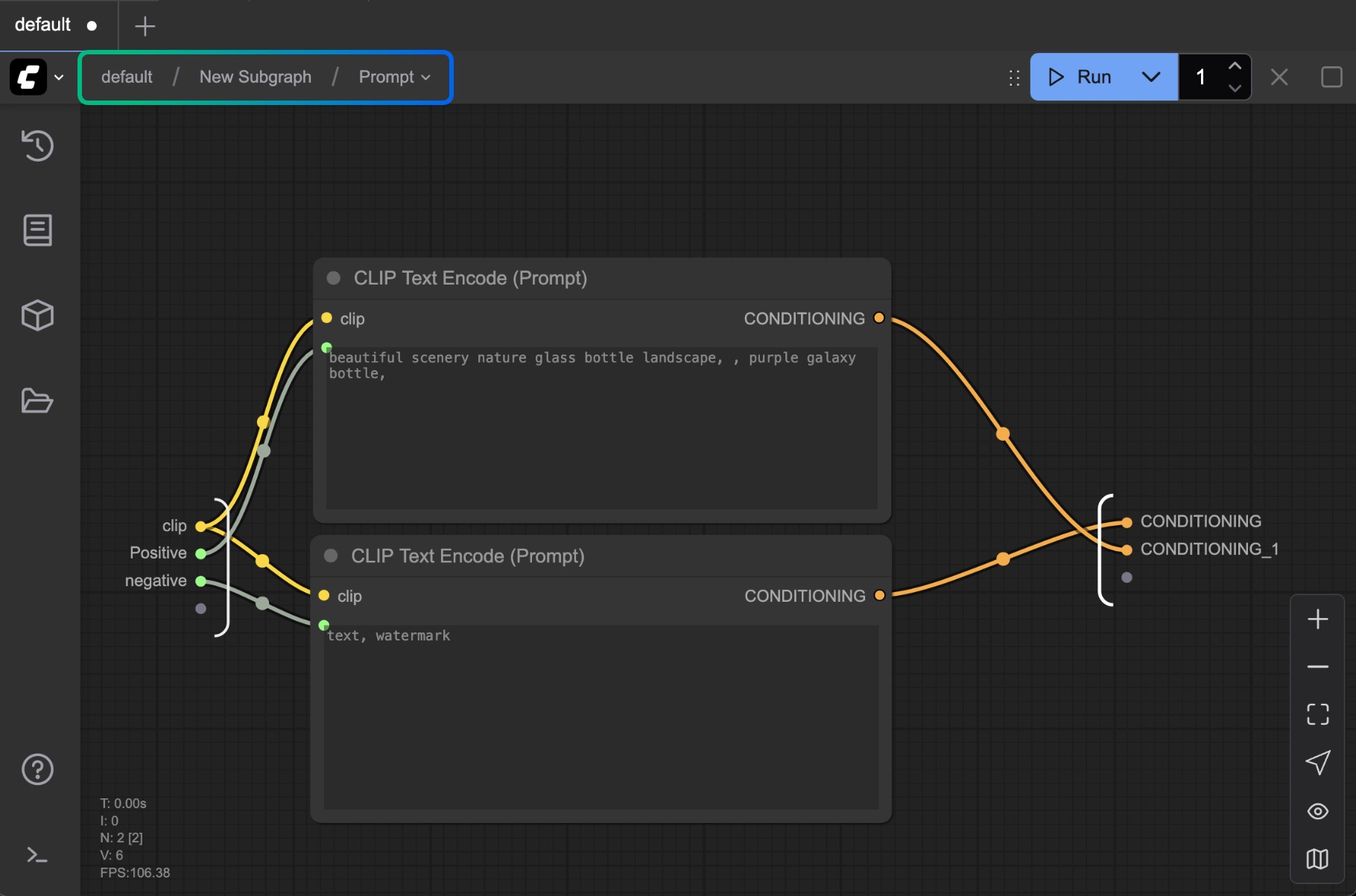 Nested subgraph navigation